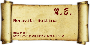 Moravitz Bettina névjegykártya