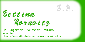 bettina moravitz business card